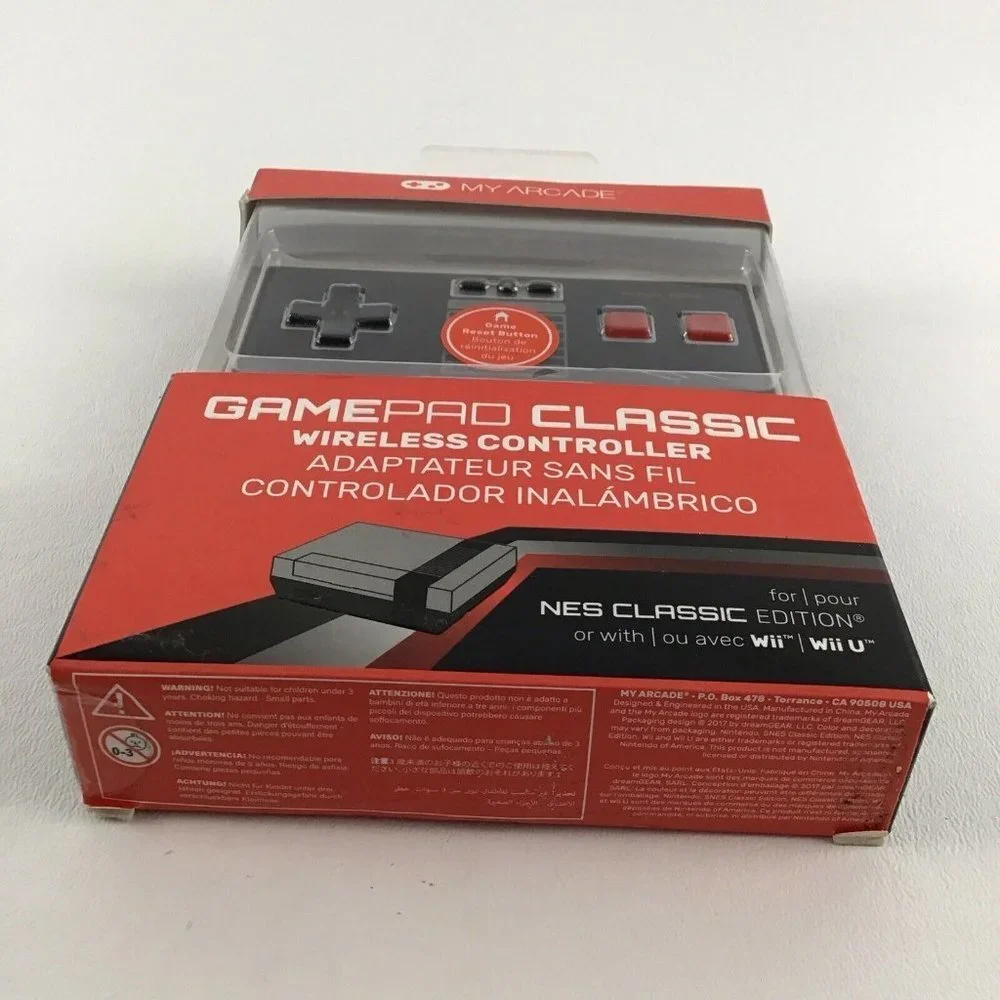 My Arcade GamePad Classic Wireless Controller NES Wii Compatible Video Gaming